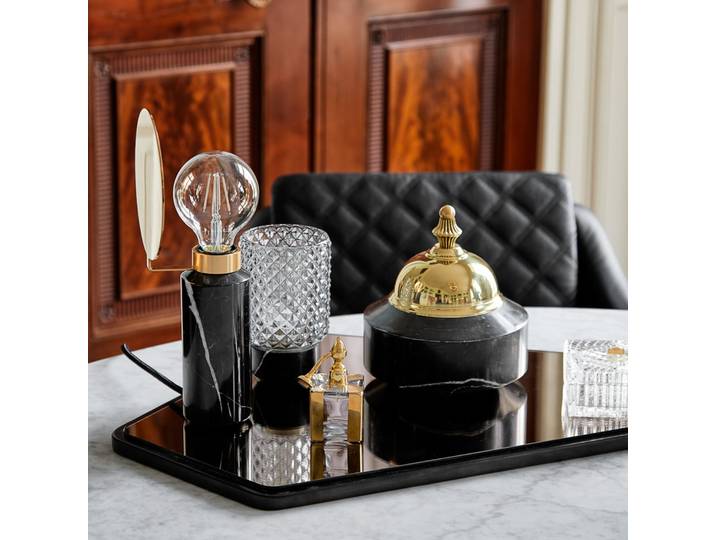 Blindspot Tischleuchte Black Marble - Design By Us - Wohnzimmer - Marmor - Einflammig