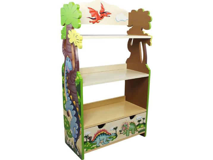 Teamson Kids Houten Boekenkast Voor Kinder - Kinderslaapkamer - Dinosaurus - 55\,9cm Lang