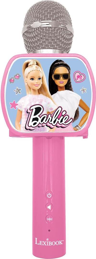 Lexibook Barbie Bluetooth-microfoon met stemveranderingsfunctie en telefoonhouder, roze