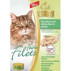 CAT BONBON Feine Filets, Thunfisch mit Hühnchen in Brühe, 3 x 85 gr.