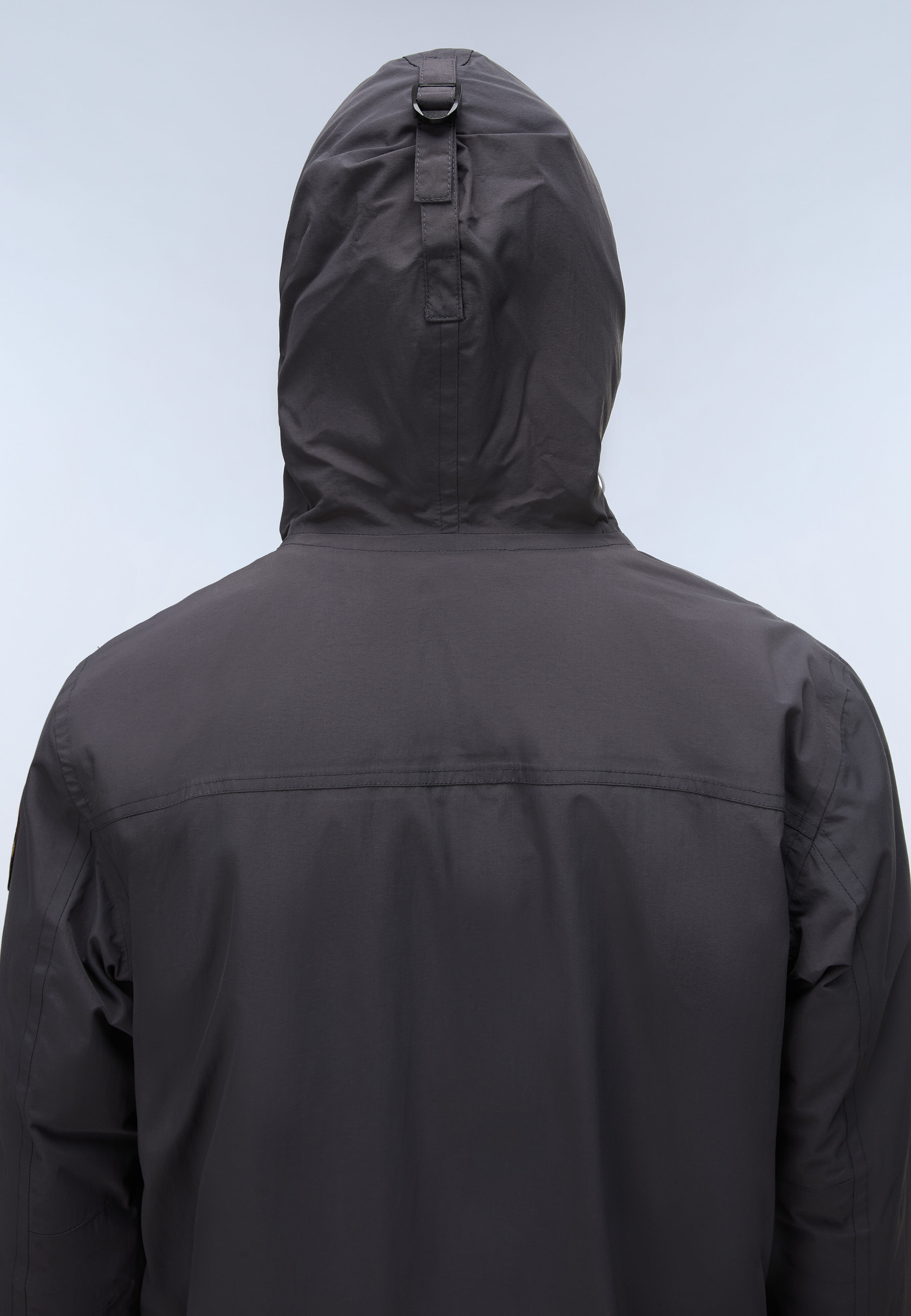 Anorak NAPAPIJRI "RAINFOREST WINTER 3 DARK GREY SOLID", Herren, Gr. L, grau (dunkelgrau solid), Obermaterial: 100% Polyamid, Jacken Anorak, mit unifarbenem Design, sportliche Silhouette dunkelgrau solid L