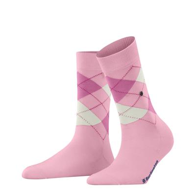 Socken BURLINGTON "Covent Garden", Damen, Gr. 36-41, Sockengröße, rosa (rose), Baumwollmischung, Argyle-Muster, Socken Socken, Einheitsgröße 36-41, Argyle-Muster, Burlington-Clip