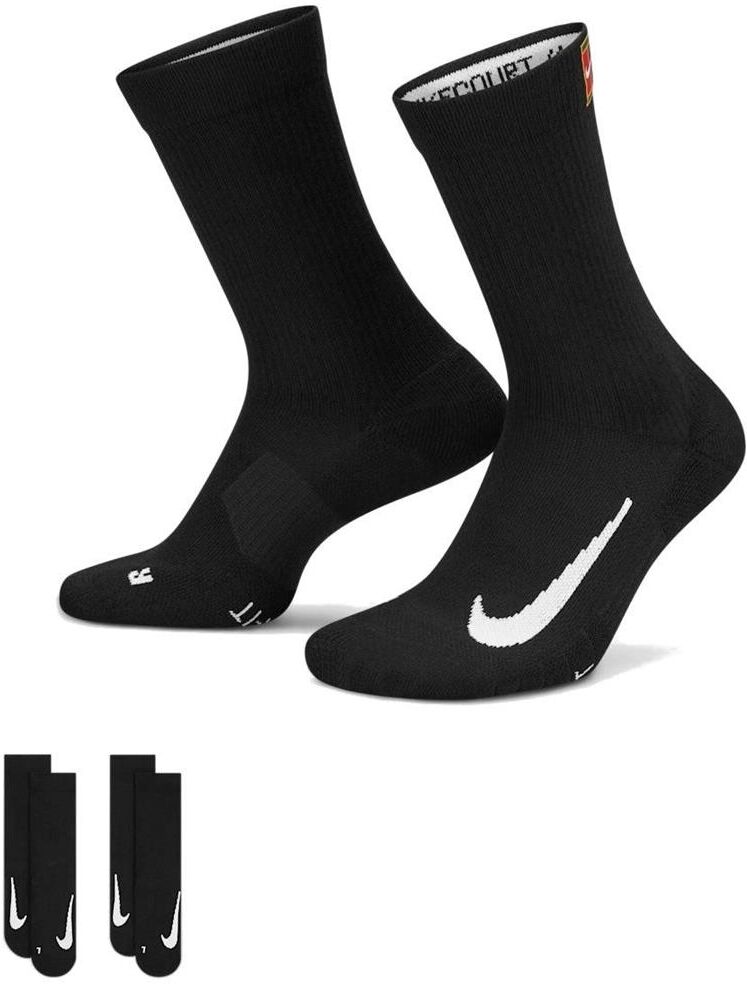 Nike Court Multiplier Cushioned Socks 2-pack Black, 42-46
