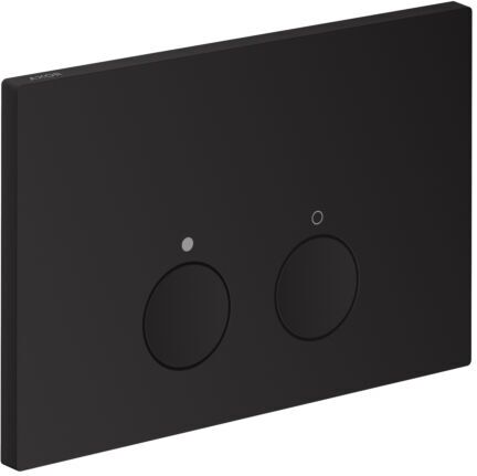 Hansgrohe AXOR FlushPlate Drückerplatte 42531670 für 2-Mengen-Spülung, Metall, mattschwarz