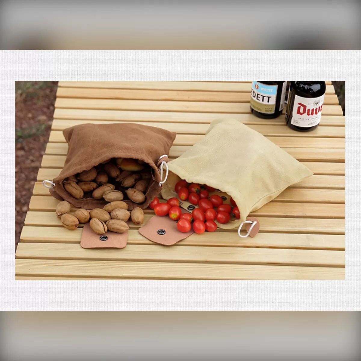 INF Faltbare Werkzeugtasche aus Canvas – PU-beschichtetes, gewachstes Canvas, große, faltbare und tragbare Werkzeugtasche mit Grün