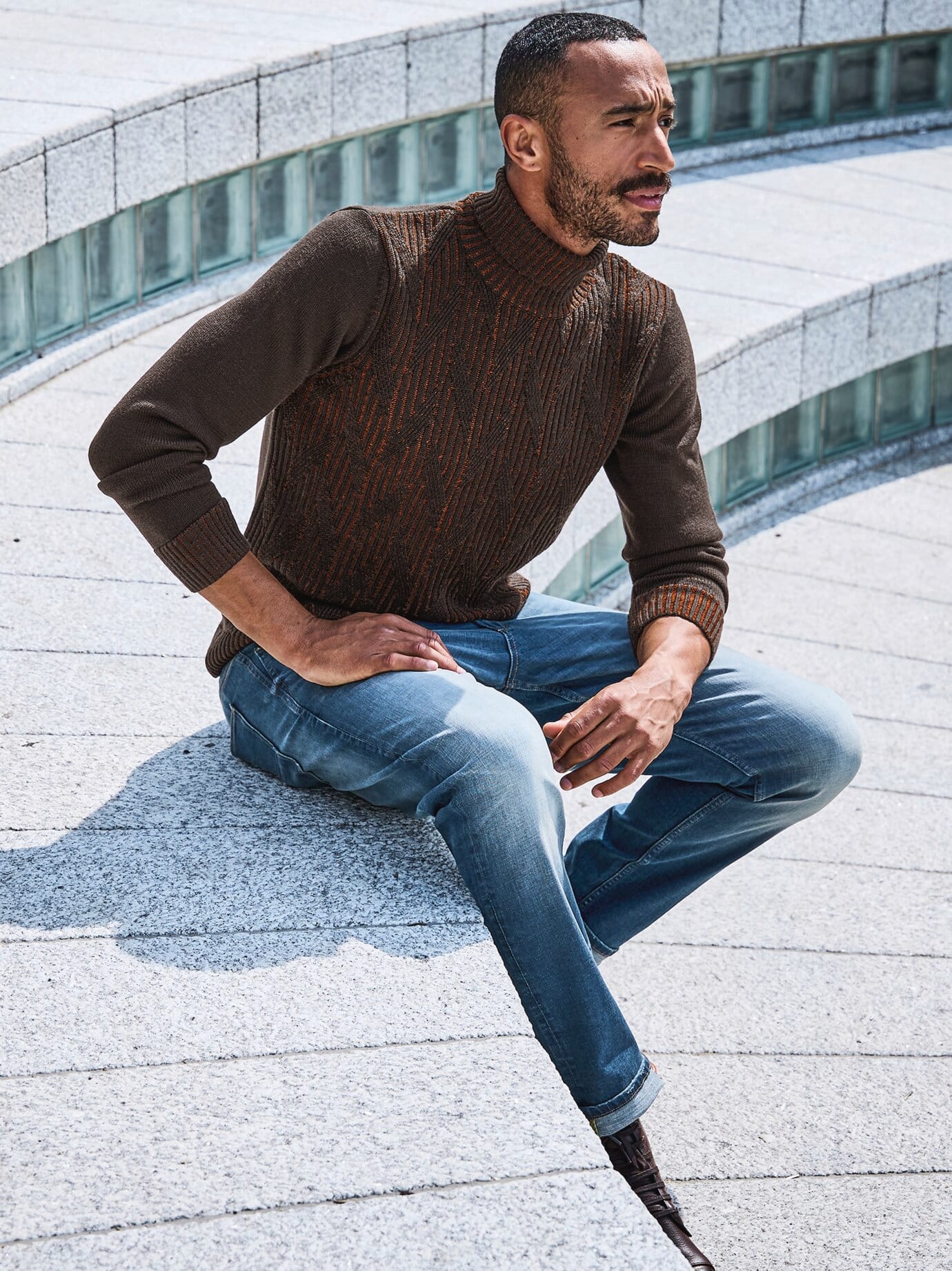 Mey & Edlich Aha-Pullover Braun 48