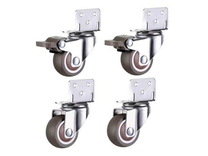 Industrie-Lenkrolle 4 Stück Möbelrollen For Trolley-Bett-Haushaltszubehör(2 Brake 2 No Brake,1.0 Inch)