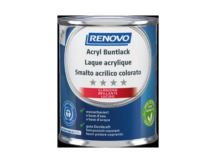 Renovo Acryl Buntlack Weiss Glänzend 0.1 l