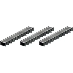3x1m ACO Self® Hexaline 2.0 Entwässerungsrinne mit Edelstahl Längsstab Stegrost
