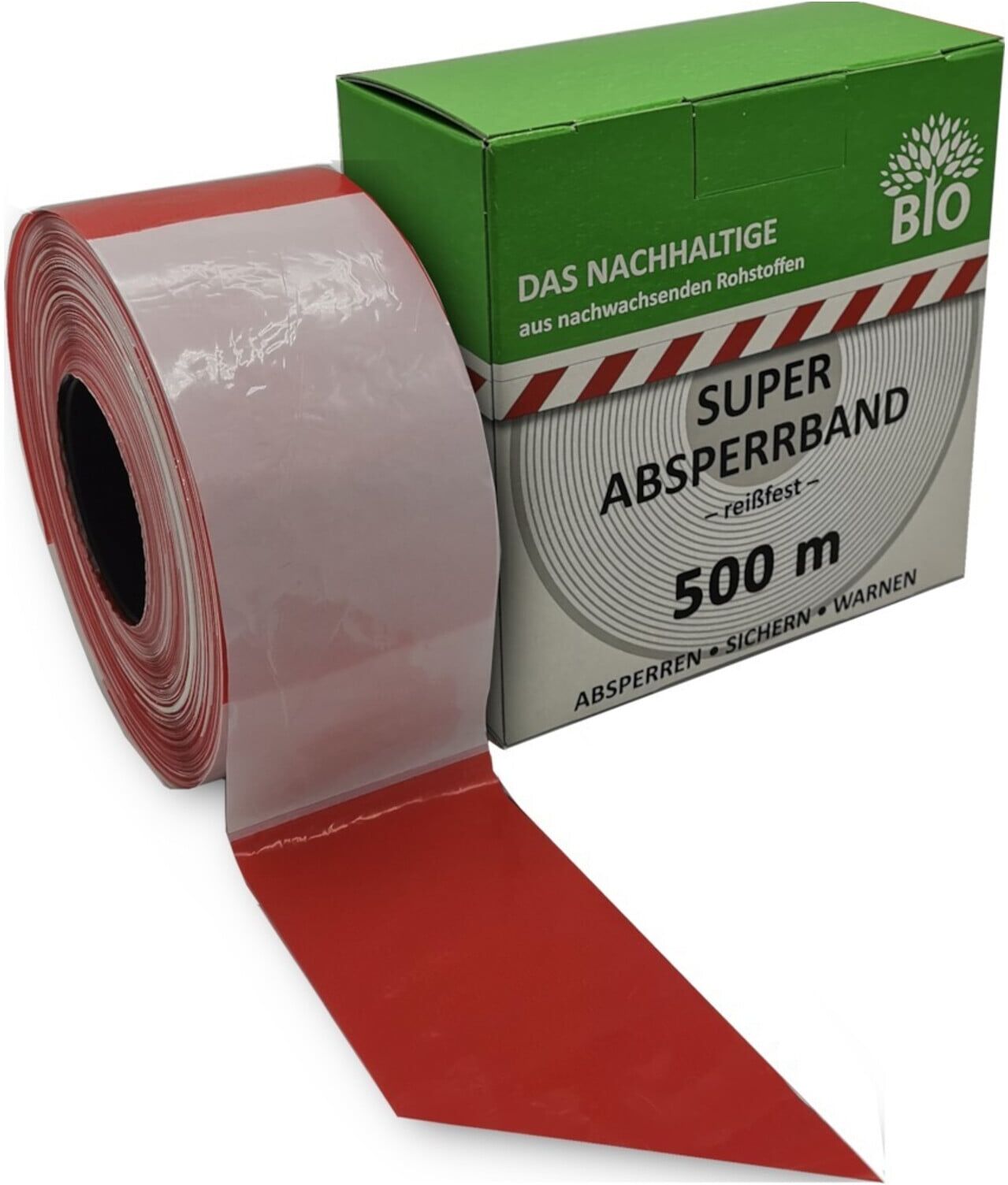 KELMAPLAST Absperrband 500 m-Rolle rot/weiß geblockt (2400000800500159901000052)