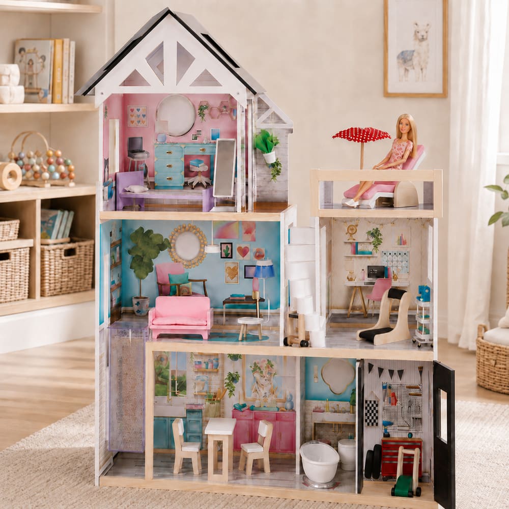 Teamson Casa de muñecas 125 cm, multicolor