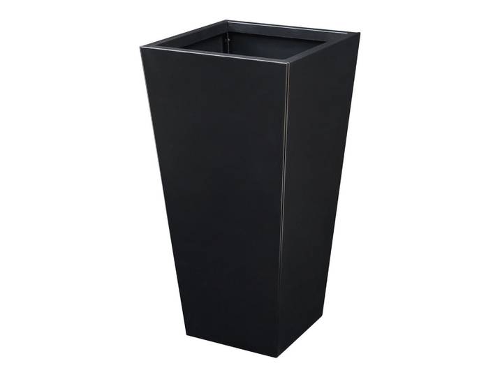 casa.pro Pflanzkübel Vaargel, Schwarz, Metall, Konisch, 38.5x76x38.5 cm, Dekoration, Blumen & Blumentöpfe, Übertöpfe