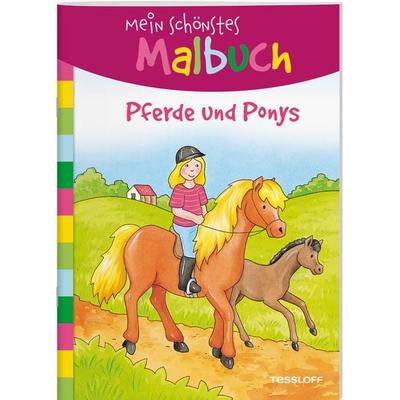 Mein schönstes Malbuch. Pferde und Ponys. Malen für Kinder ab 5 Jahren, Taschenbuch von Corina Beurenmeister, Tessloff Verlag Ragnar Tessloff GmbH &