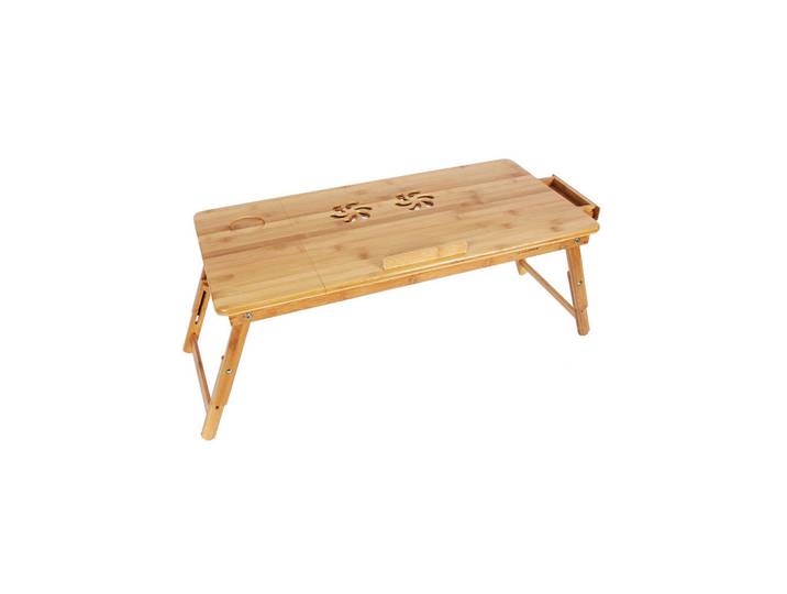 Hansiro Laptoptisch, Eukalyptusholzfarben, Holz, 29x35x72 cm, Büromöbel, Schreibtische, Computertisch