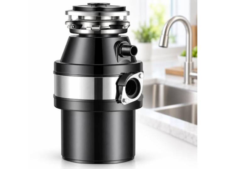Müllentsorgung, kontinuierliche Futtermittel Abfallentsorger, 560 W reiner Kupfermotor 4000 U/min 1400 ml for Küchenspüle(Black)