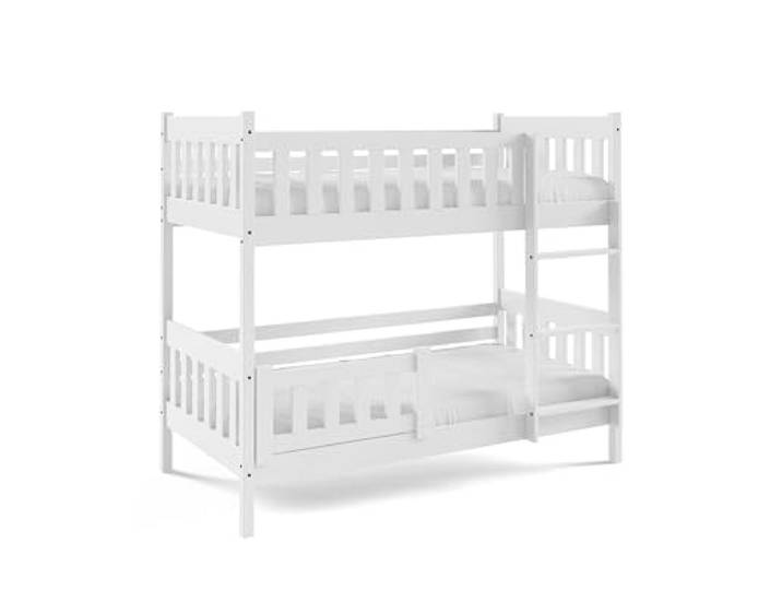 Masseno Etagenbett Lucia 80x160 Weiß, Hochbett mit Treppe, Jugendbett mit Rausfallschutz & Lattenrost, Kinderbett