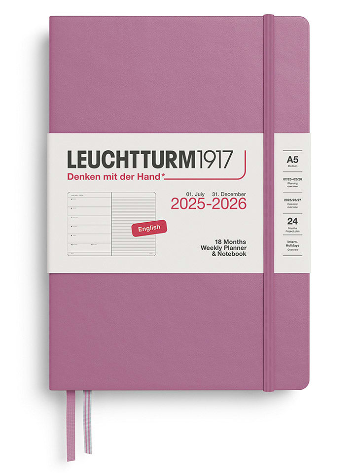 LEUCHTTURM1917 Wochenkalender & Notizbuch in Flieder - A5 - onesize