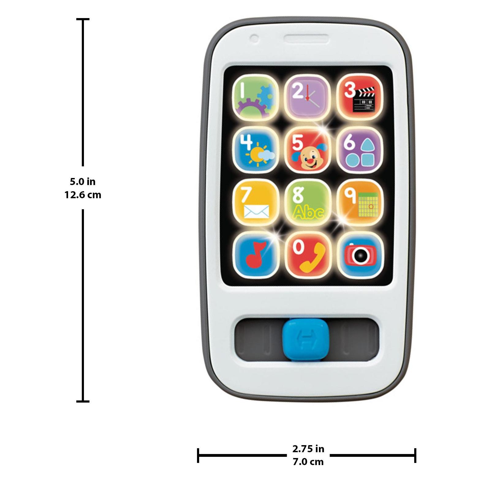 Fisher-Price Lernspass Smartphone Musiklernspielzeug für Babys, grau, deutsche Version (Deutsch, 0.50 - 3 Jahre) (HXB89)