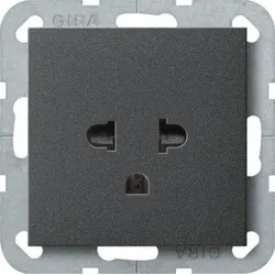 Gira Steckdose EURO US System anthrazit 284028