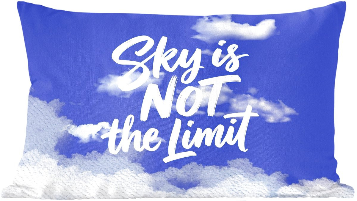 PillowMonkey Sierkussen Sky is not the limit Blauwe lucht met wolken B/D: 60 x 40 cm