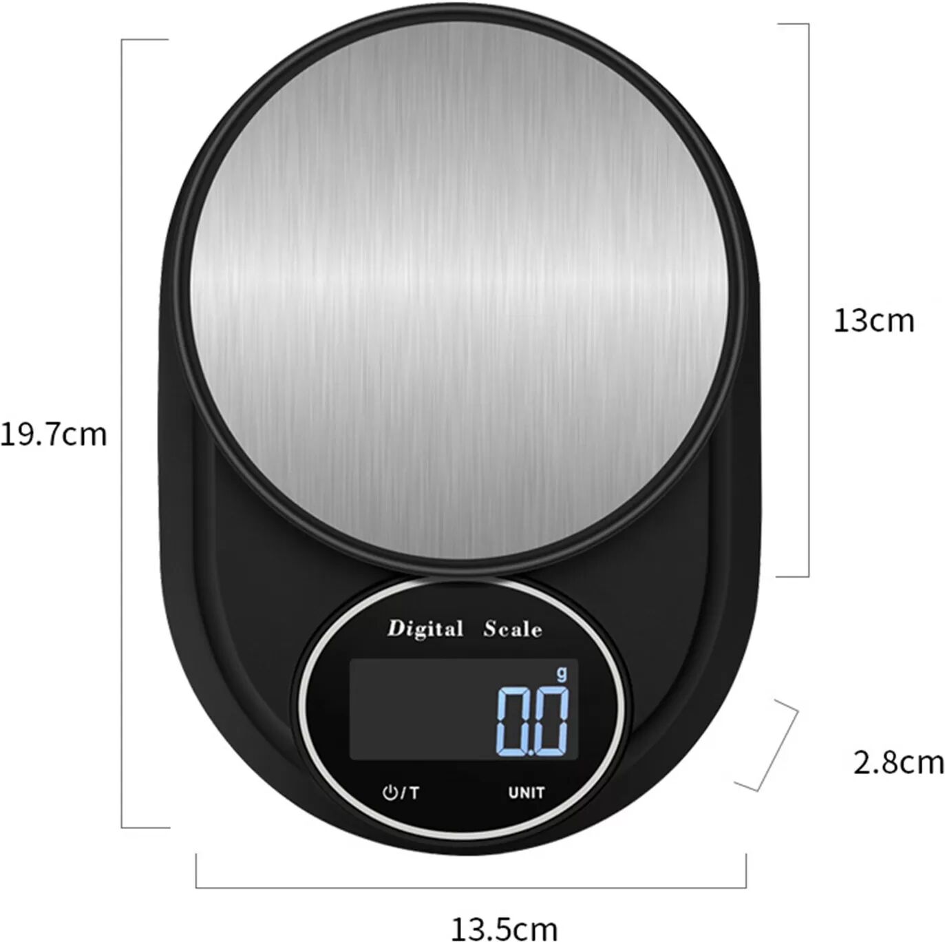 INF Elektronische Digitalwaage 5 kg mit 0,1 g Genauigkeit