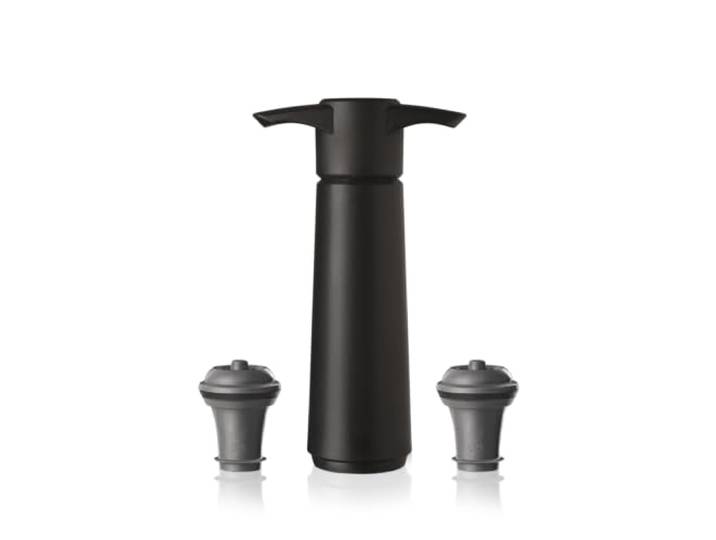 Vacu Vin Coffret cadeau comprenant 1 pompeà vide et 2 bouchonsà vin Noir Vin économiseur de vin\, garde le vin frais jusqu'à 10 jours\, clic sonore\, 2 bouchons réutilisables passent au lave-vaisselle