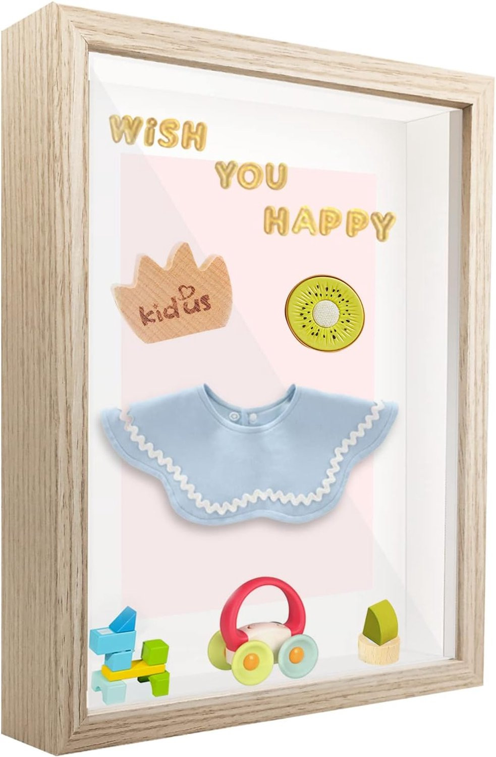 Luxento 3D-schaduwlijst houten fotolijst voor medailles en knutselwerken, 20 x 25 cm