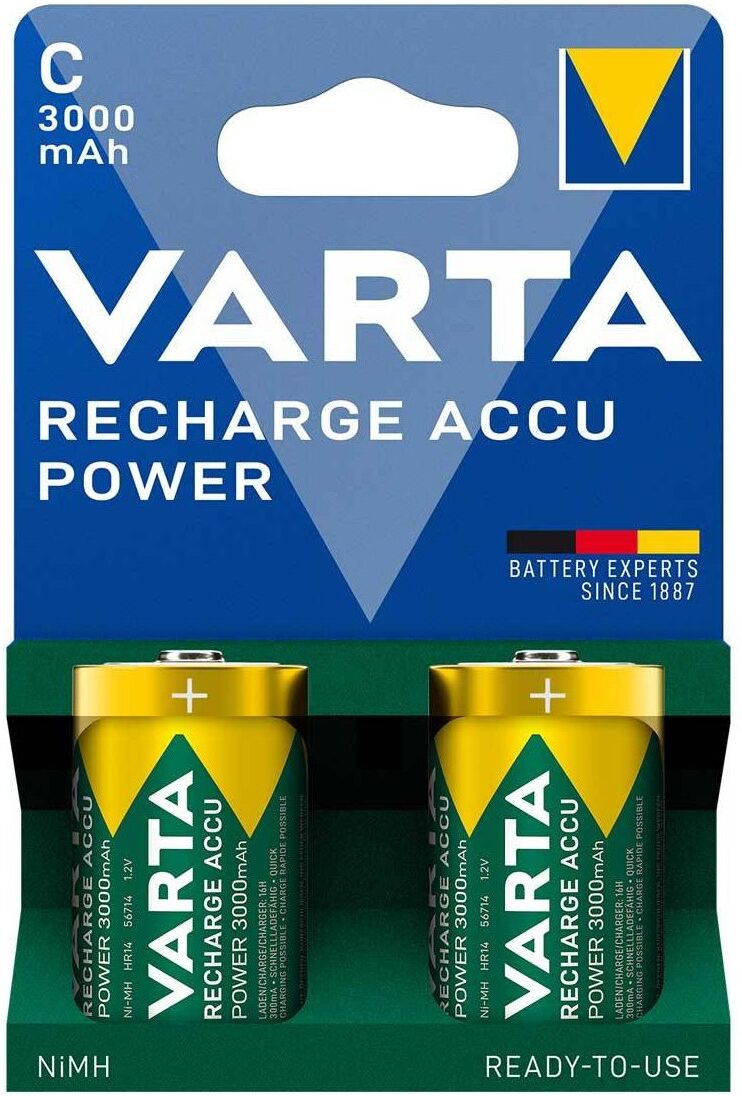 Batteria Mezza Torcia C ricaricabile Varta 56714101412 RECHARGE ACCU P
