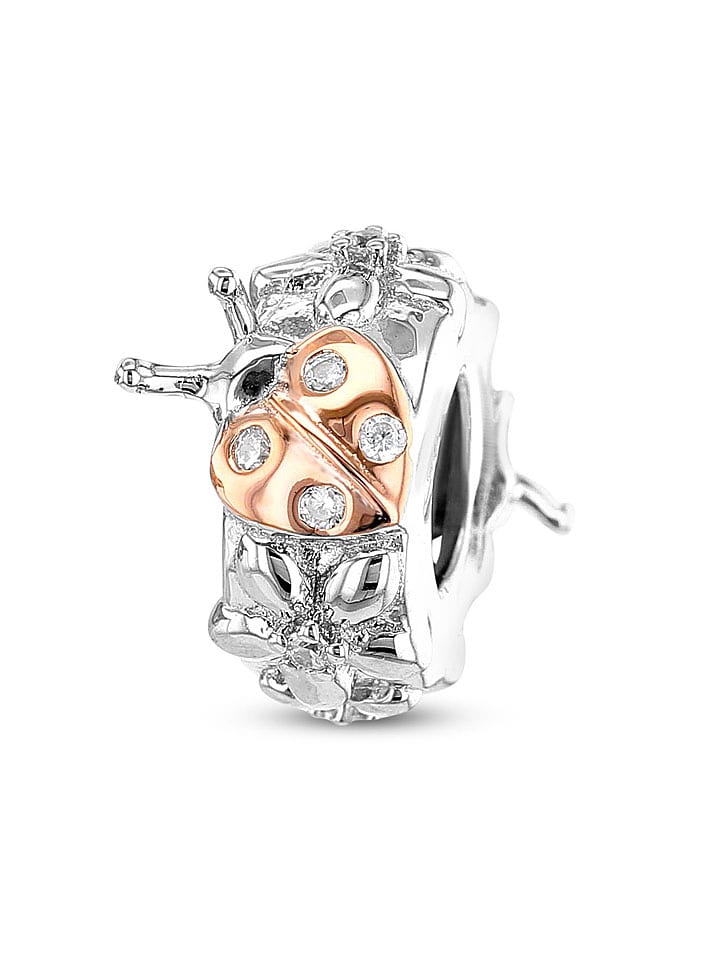 CHARM'S Rosévergold. Bead mit Edelsteinen - onesize