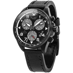 Vostok Europe 6S30-325C744 Herrenuhr Chronograph Space Race Schwarz