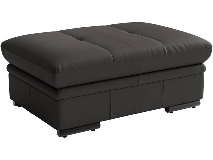 Polsterhocker SIT & MORE Viola, Leder, B: 102 cm , schwarz, B:102cm H:43cm T:68cm, Hocker, Polsterhocker, mit praktischen Stauraum
