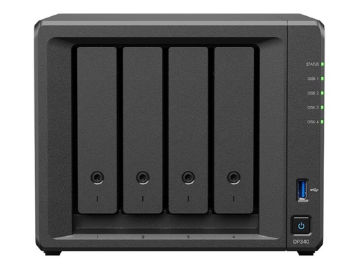 Synology DP340 - Server - DT - 1-Weg - 1 x Ryzen Embedded R1600 / 2.6 GHz - RAM 16 GB - SATA - Hot-Swap 8.9 cm (3.5") (DP340)