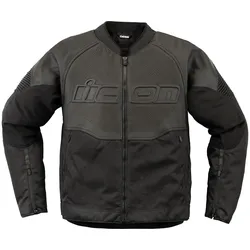 Icon Overlord3, Leder-/Textiljacke perforiert - Schwarz - M