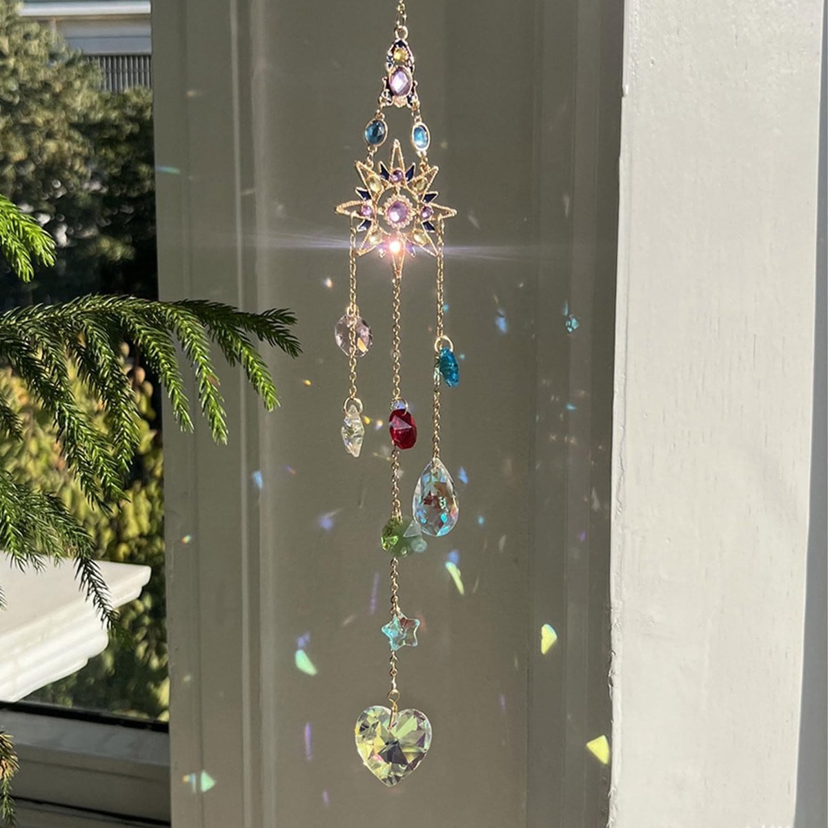 Dailygoods Zonnevanger Kristal - Hangende Regenboog Decoratie voor Huis en Tuin