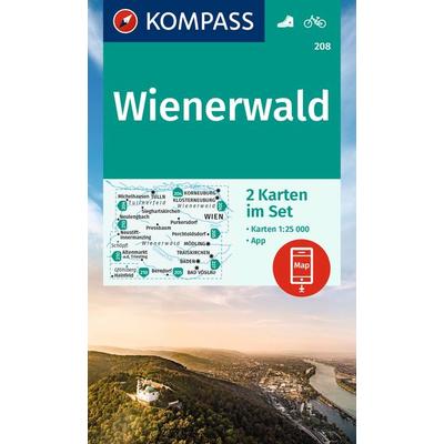 KOMPASS Wanderkarten-Set 208 Wienerwald (2 Karten) 1:25.000, Sonstige von , KOMPASS Freytag & Berndt, 978-3-99121-521-9