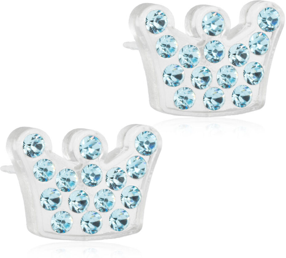 Blomdahl Brilliance Princess Aquamarine örhängen 9 mm 15-01125-05