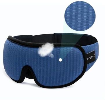 Uplift Picks 3D Sleep Mask Light Blocking Soft Padded Eye Mask For Deep Sleep blue
