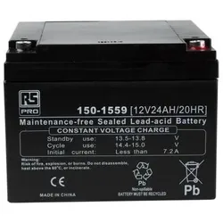 RS PRO 12V24A Lead acid Flame retardant case (24000 mAh, 12 V)