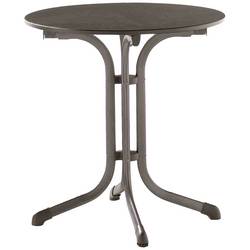 Sieger 3125-55 Bouelvard-Klapptisch vivodur Ø 68 cm, eisengrau/Schieferoptik anthrazit