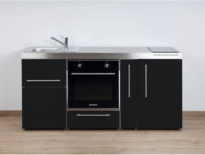 Stengel Küchenzeile MPB 180 A mit Kühlschrank, Backofen und Induktionskochfeld, Miniküche Premiumline, 180 cm