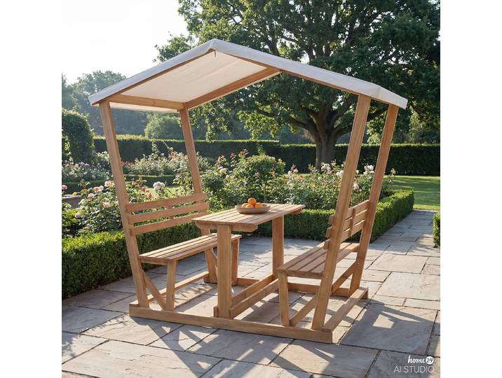 Ensemble de n couvert Eterra 210 x 183 x 120cm Marron/Acacia marron/Crème