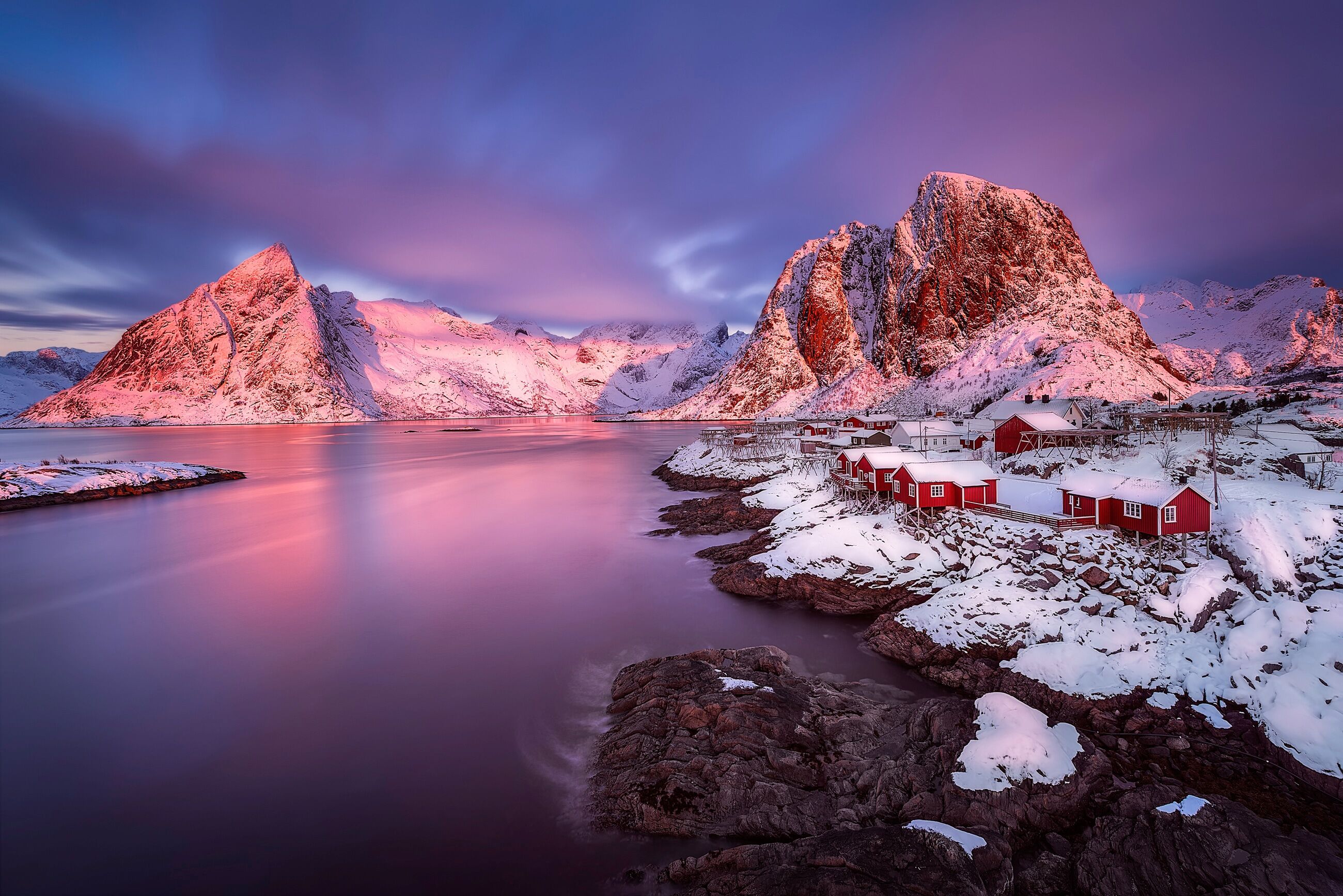Papermoon "Photo-Art DAVID MARTIN CASTAN, NORWEGEN FJORD" bunt B/L: 5m x 2,8m, Bahnen: 10 Stk.