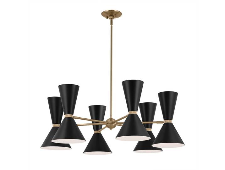 Lustre 12 Lumières Acier