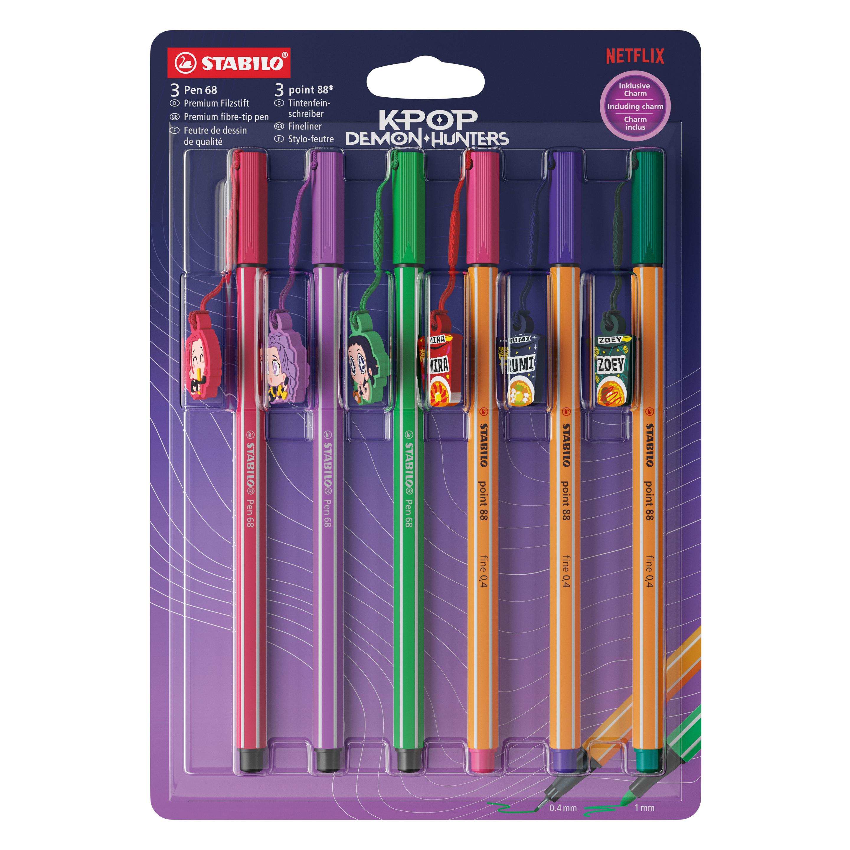 Stabilo Fasermaler Pen 68/ Finliner point 88 K-pop Demon Hunters Limited Edition (6x) (108868061)