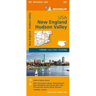 Michelin Neuengland, Hudson Valley, Karte von Michelin, Michelin, 978-2-06-717521-1