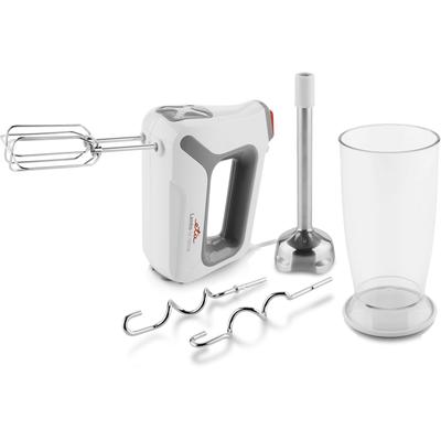 ETA Handmixer "LENTO Set ETA105190000", grau (weiß, grau), B:34,5cm H:24cm T:13cm, Mixer, DC Motor, 4 Geschwindigkeiten, leiser Betrieb, praktisches Zubehör