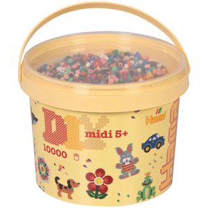 Hama-Perlen Bügelperlen 180-67 Midi Mix XL, Ø 5 mm, 22 Farben sortiert, 10.000 Stück
