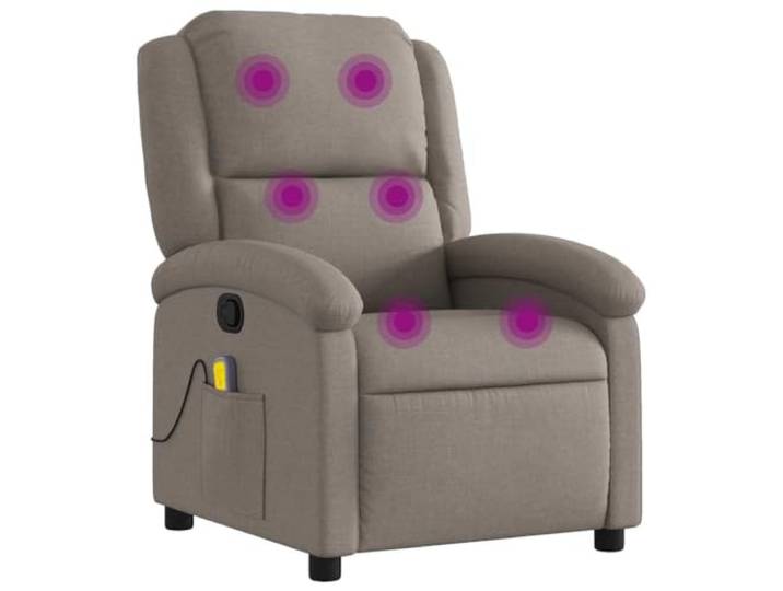 vidaXL Massagesessel Taupe Stoff