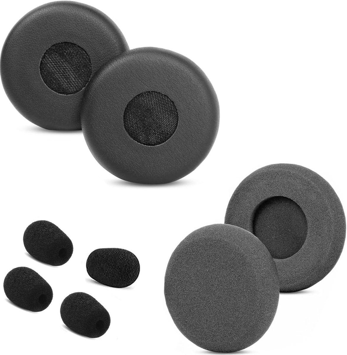 Oorkussens en microfoonschuim voor Jabra Evolve 65, 20, 30 en 40 headsets - Zwart