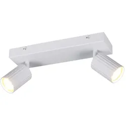 Deckenleuchte Deckenlampe Wohnzimmerlampe Metall weiß 2-flammig schwenkbar L30cm